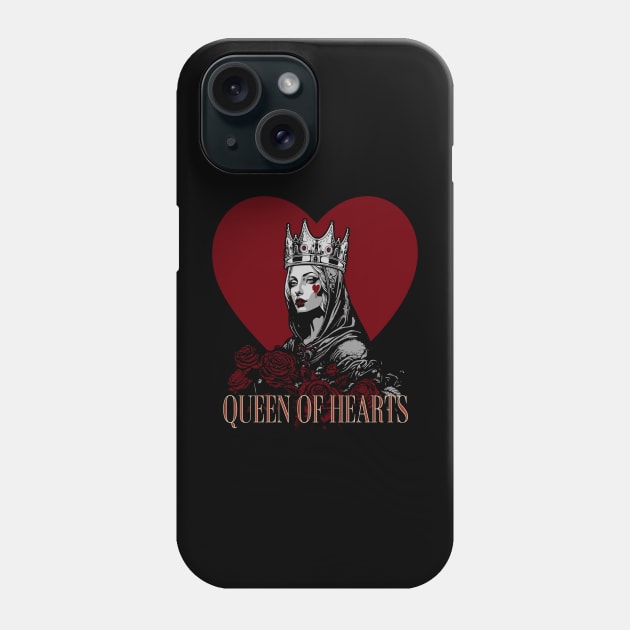 Valentine's Day Bad Demeanor Queen of Hearts Phone Case by InkPxel