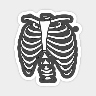 Skeleton rib cage chest Halloween costume x-ray design Magnet