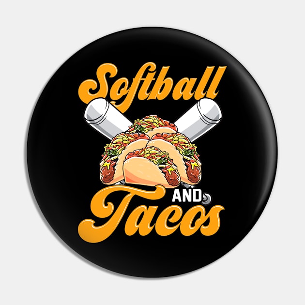 Softball And Tacos Players & Coaches Teammate Pin by theperfectpresents