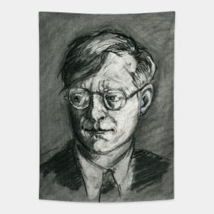 Dmitri Shostakovich - charcoal portrait Tapestry