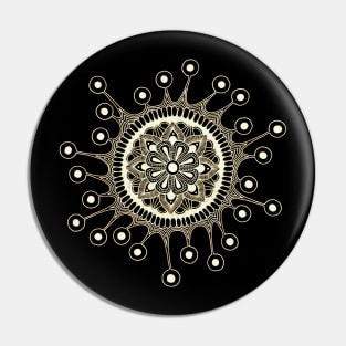 Virus Mandala (Inverted Yellow) Pin