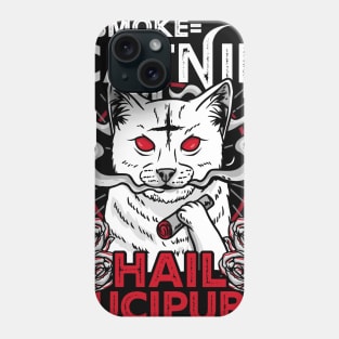 Smoke Catnip Hail Satan - Satanic Cat Symbols Gift Phone Case