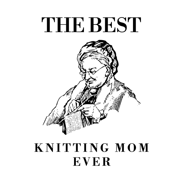 THE BEST KNITTING CRAFTS MOM LINE ART SIMPLE VECTOR STYLE, MOTHER OLD TIMES by the619hub