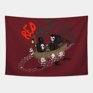 Scary Ghost Ship Captain Tapestry