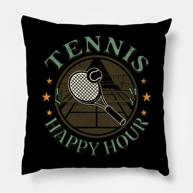 Tennis is my Happy Hour Pillow by HSH-Designing