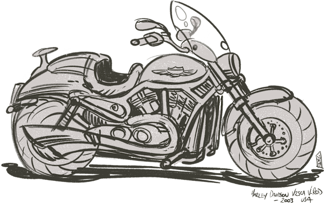 Motorcycle Sketch 1 Kids T-Shirt by Mason Comics