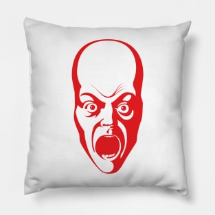 Crazy white alien Pillow