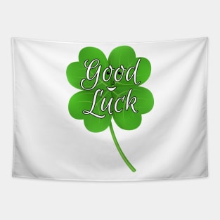 Good Luck wish clover with four leaves Tapestry