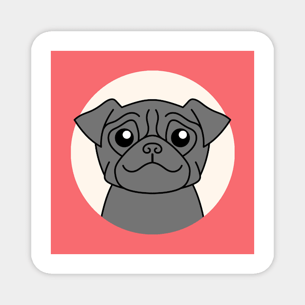 Cute Pug Magnet by AnitaValle