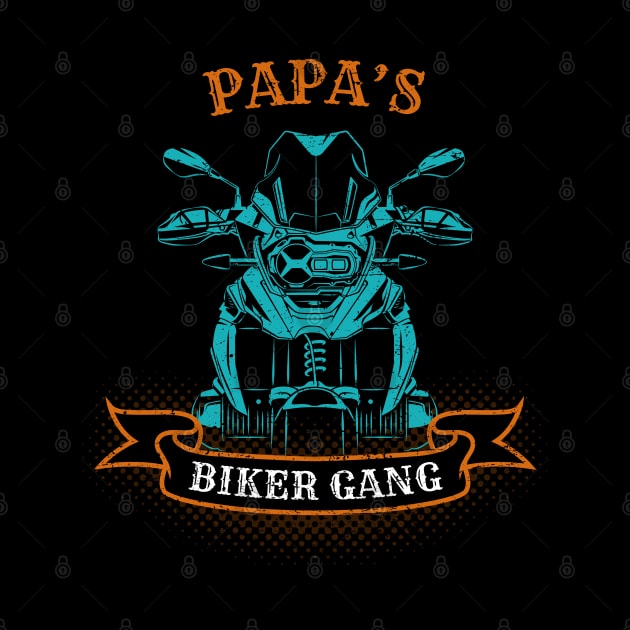 Papa's Biker Gang Father's Day by DwiRetnoArt99