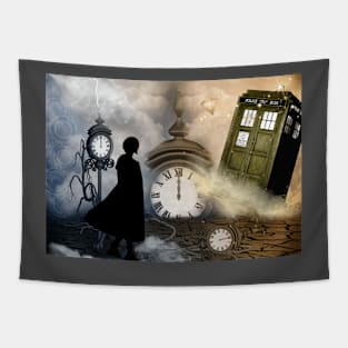 Wibbly Wobbly Time Machine Tapestry