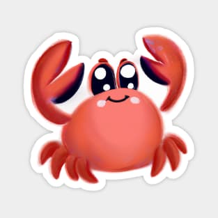 Cute Crab Drawing Magnet