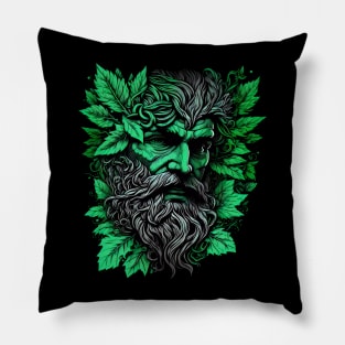 Jack Of The Wood Traditional Pagan Celtic Greenman Pillow