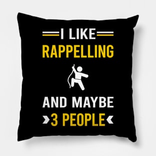 3 People Rappelling Rappel Pillow