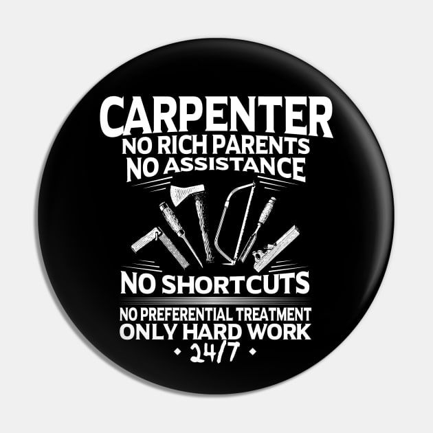 Carpenter/Joiner/Cabinetmaker/Gift/Present Pin by Krautshirts