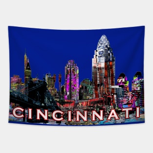 Cincinnati in graffiti Tapestry