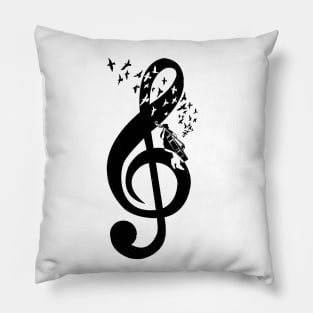 Treble Clef - Double Bass Pillow