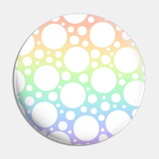 Pastel Rainbow with White Polka Dots Pin