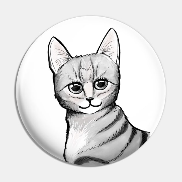Kitty portrait Pin by Cleyvonslay