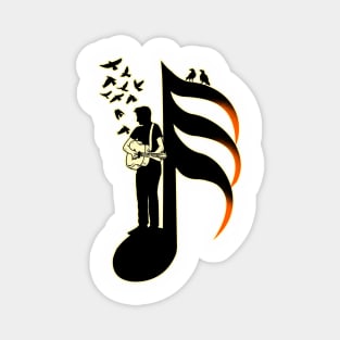Guitarist Musician - thirty-second note Magnet