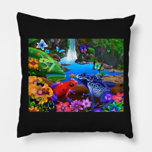 Jungle Frogs Pillow