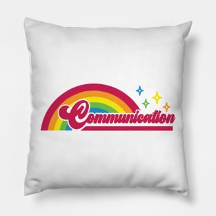 Communication Rainbow Pillow