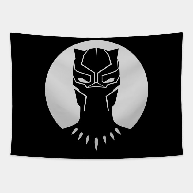 Black Panther minimal Tapestry by Nykos