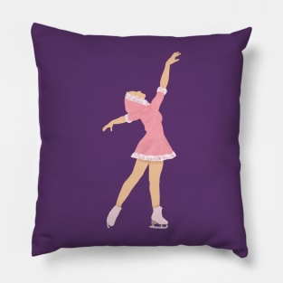 Pink figure skater Pillow