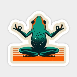 Frog Yoga Retro Minimal Magnet
