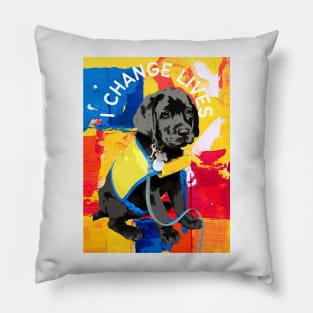 Black Lab Pup Change Lives Pillow