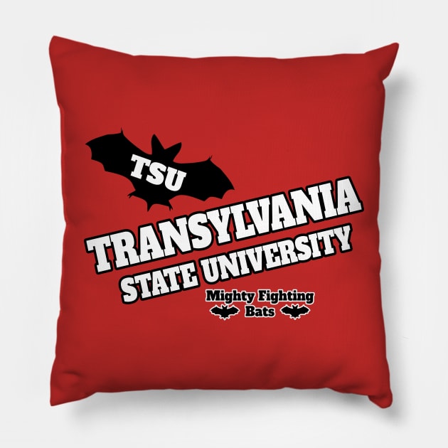 Transylvania State University Pillow by Dr. Gangrene