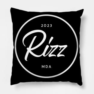 Rizz Vintage Retro Typography Pop Art Design Pillow