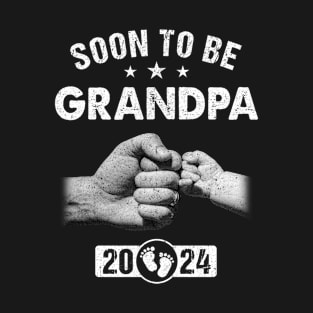 Soon To Be Grandpa Est 2024 Fathers Day First Time New T-Shirt