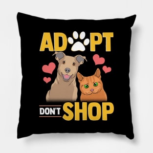 Adopt Don't Shop Cat & Dog Pillow