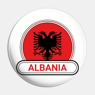 Albania Country Badge - Albania Flag Pin