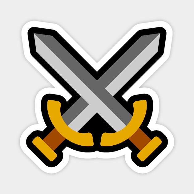 Minimalist Crossed Swords (Dark)' Sticker