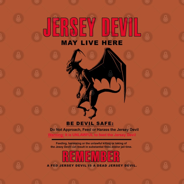 Jersey Devil Cryptid Activity Sign by UnlovelyFrankenstein