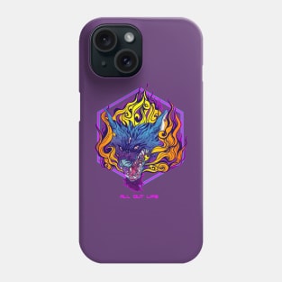 wolf fire Phone Case