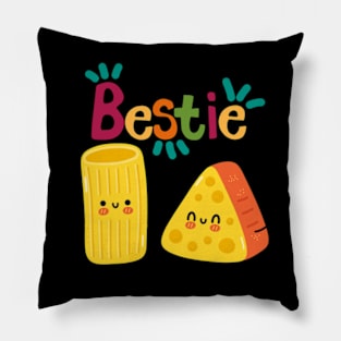 bestie kawaii mac and chees friendship day Pillow