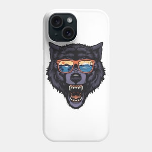 Wolf Surfing Summer California Sunglasses Sea Phone Case