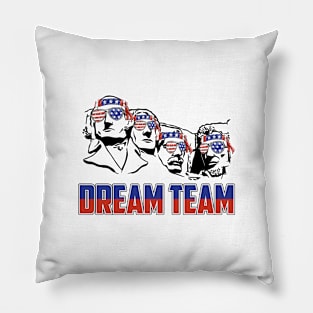 Mount Rushmore 4th Of July Funny Patriotic Presidents Team Pillow