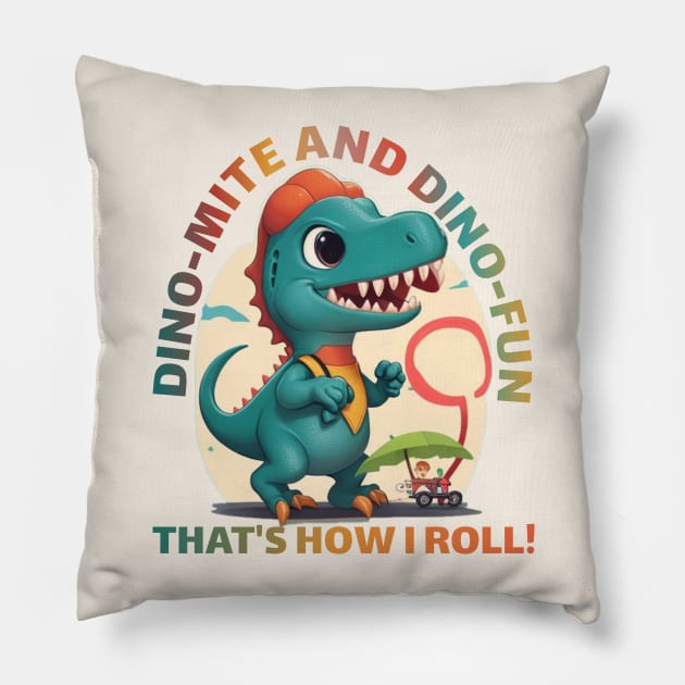 cute dinosaur Pillow by AOAOCreation