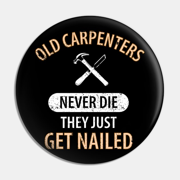 Wood Carpenter Joiner Woodcutter Craftsman Pin by Johnny_Sk3tch