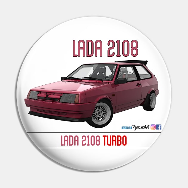 Lada 2108 Turbo Rubin Red Pin by PjesusArt