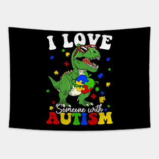 I Love Someone With Autism Tapestry