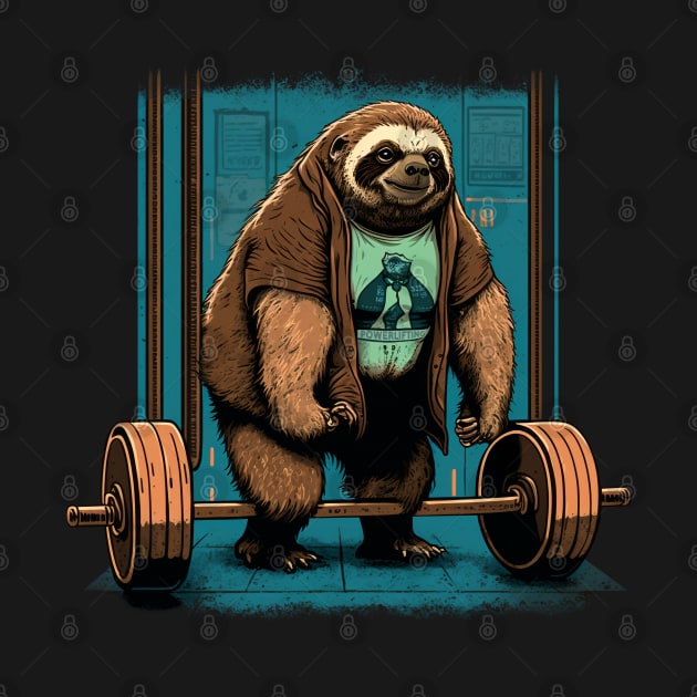 Powerlifting Sloth by Bondoboxy