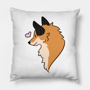 little fox doodle Pillow