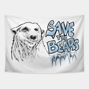 Save The Arctic Bears Tapestry