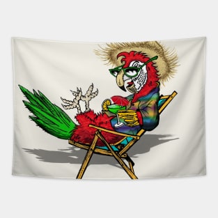 Parrot Beach Chair Tapestry