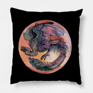 Archaeopteryx watercolors Pillow